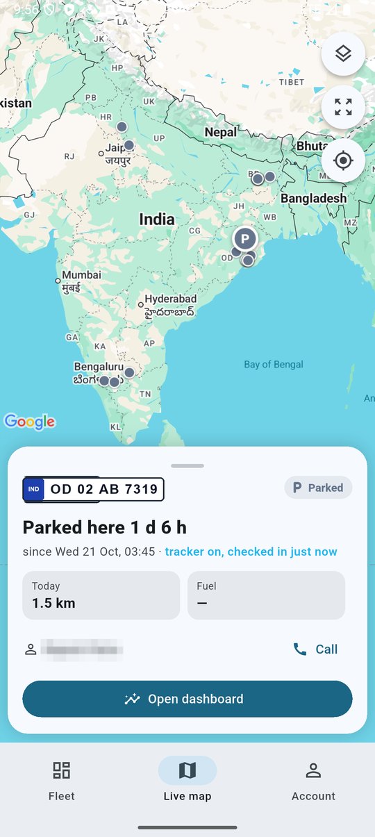 MapConnect app: Live map
